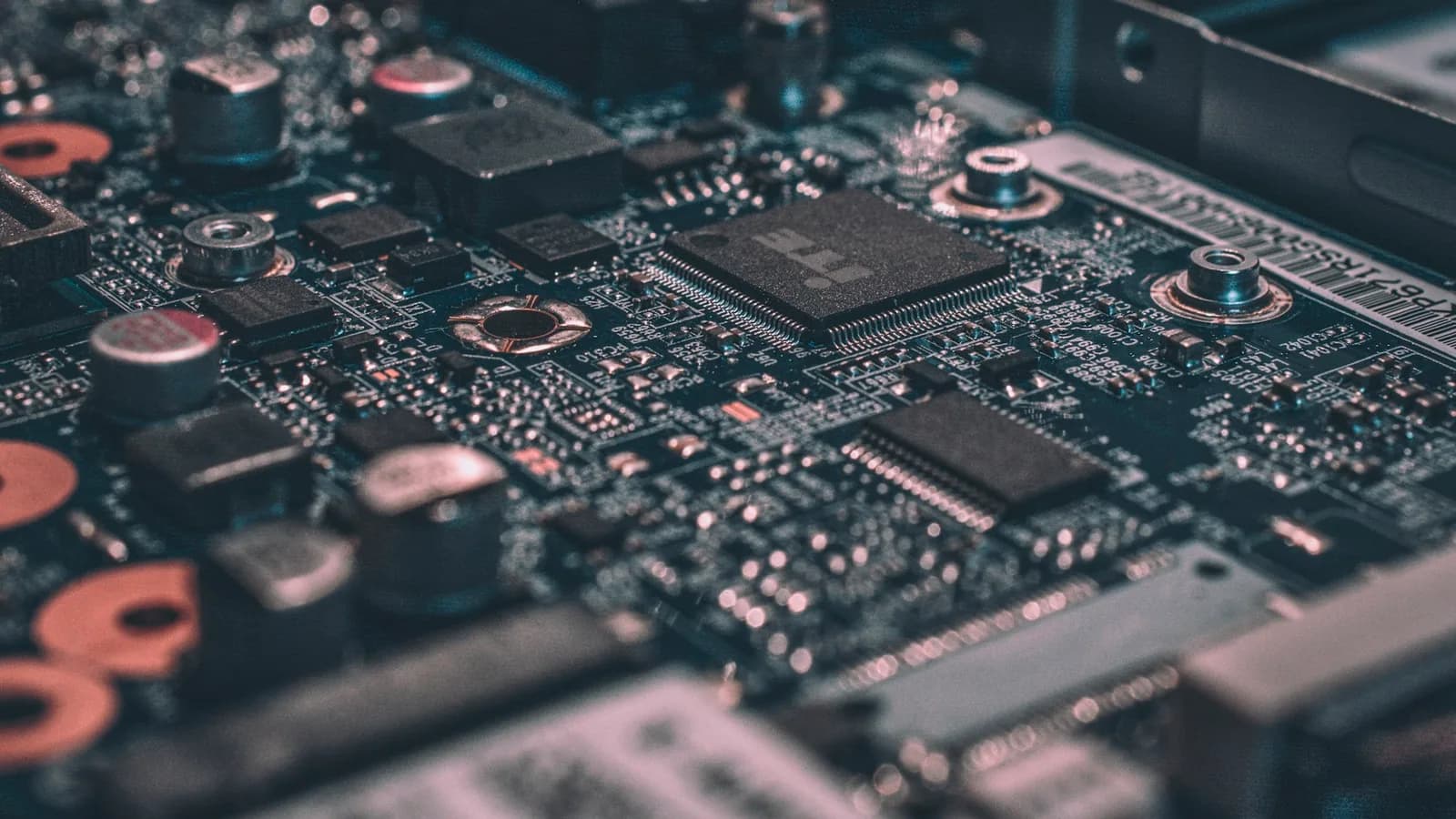 Close-up of a circuit board, representing the foundations of practical cyber security.